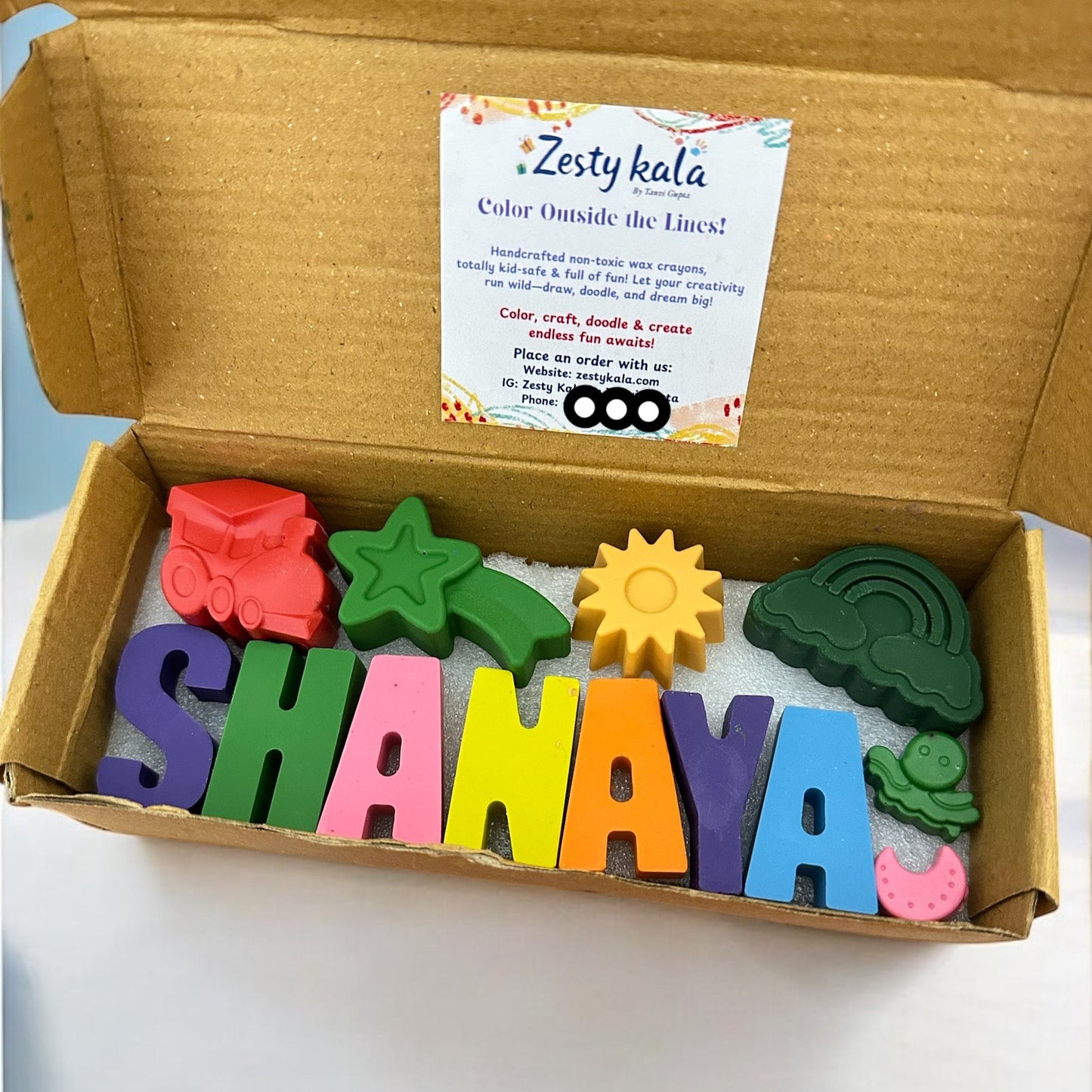 Color Pop Personalized Name Crayons - Zesty Kala