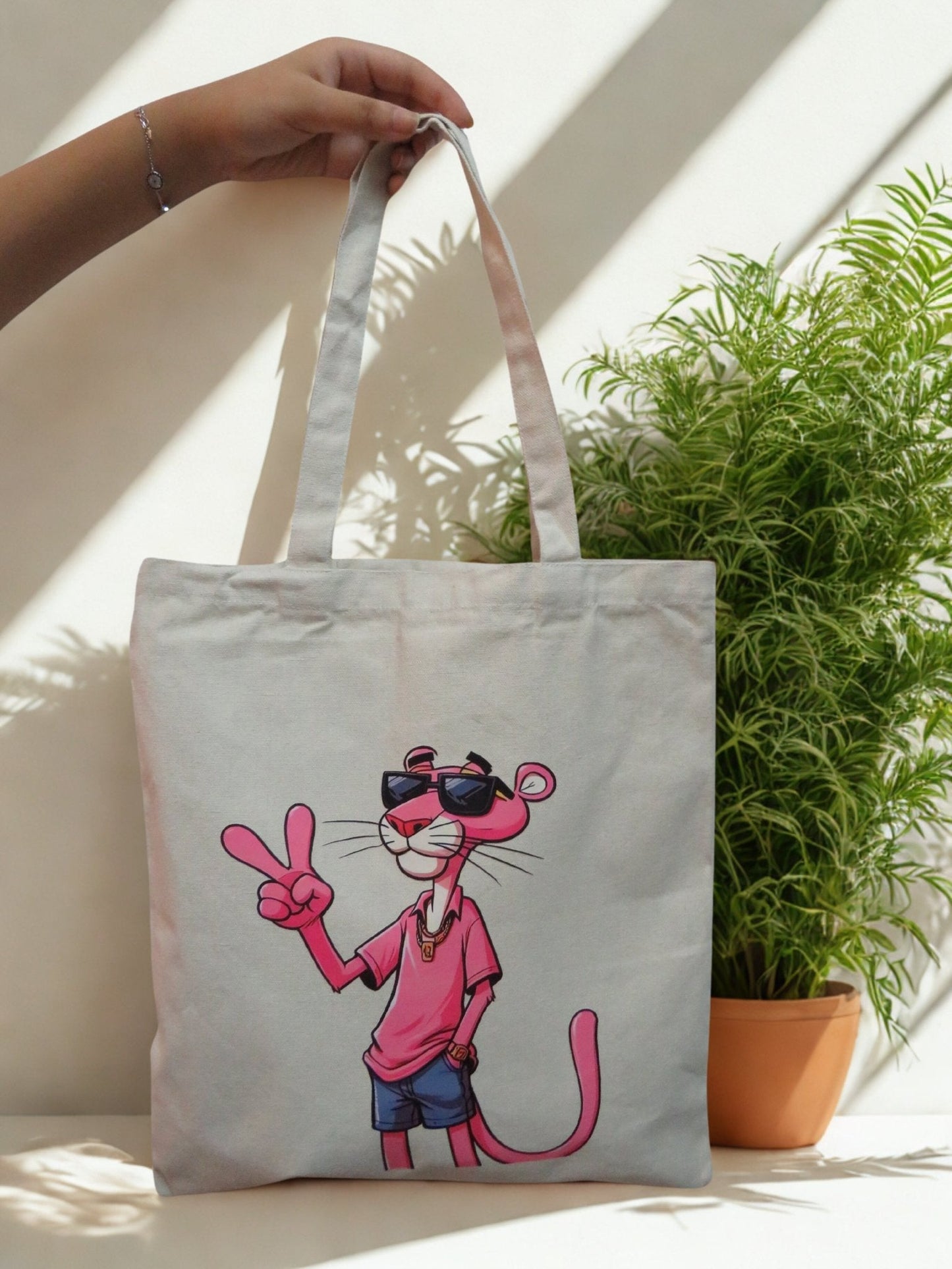 Cool Pink Panther Tote Bag - Zesty Kala