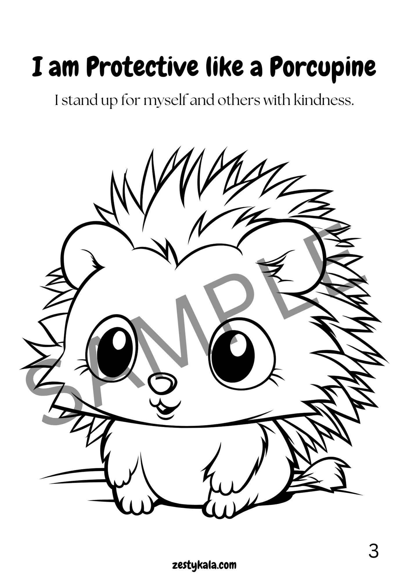 Empower & Color: Animal Affirmations Coloring Book - Zesty Kala