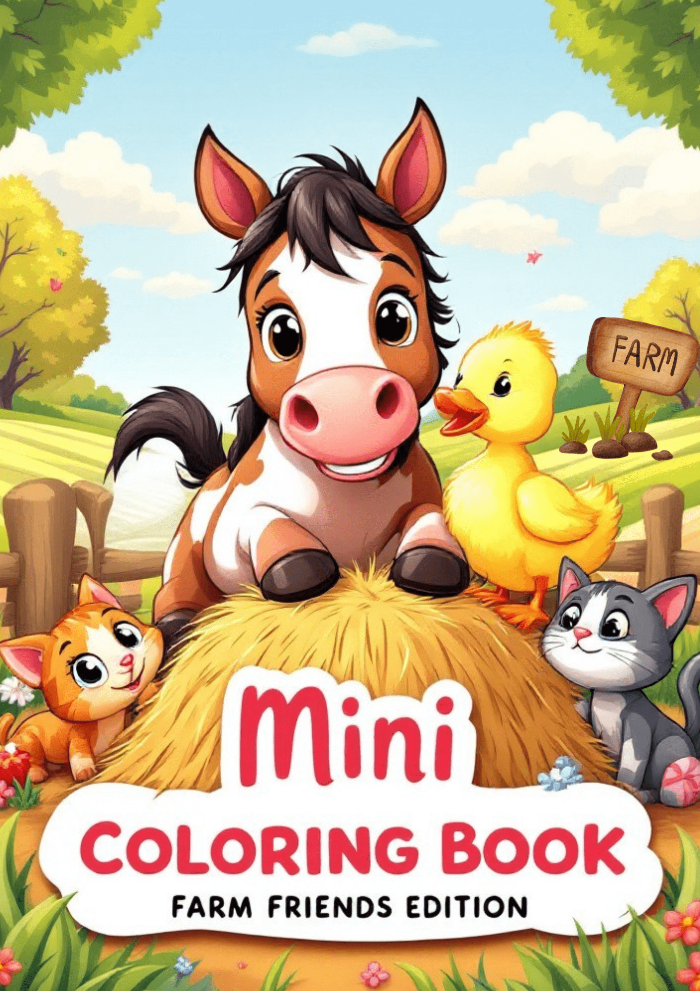 Mini Coloring Book - Farm Friends Edition - Zesty Kala