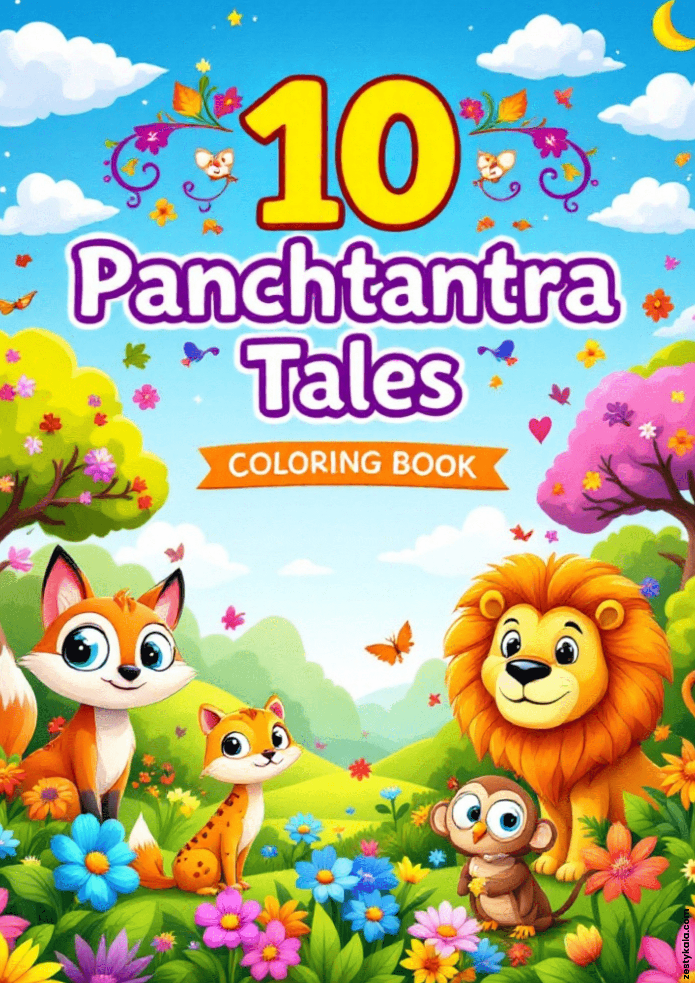 Panchtantra Tales: Coloring Book - Zesty Kala