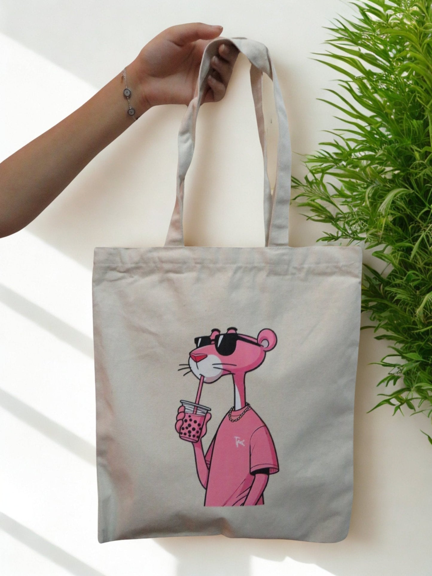 Sippin & Stylin Pink Panther Tote Bag - Zesty Kala