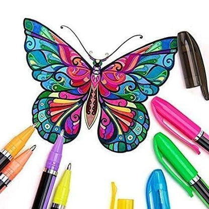 48 - Piece Neon Glitter Pen Set - Zesty Kala Stationary
