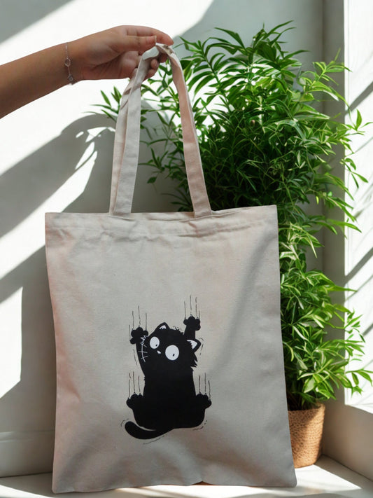 Climbing Cat Tote Bag - Zesty Kala
