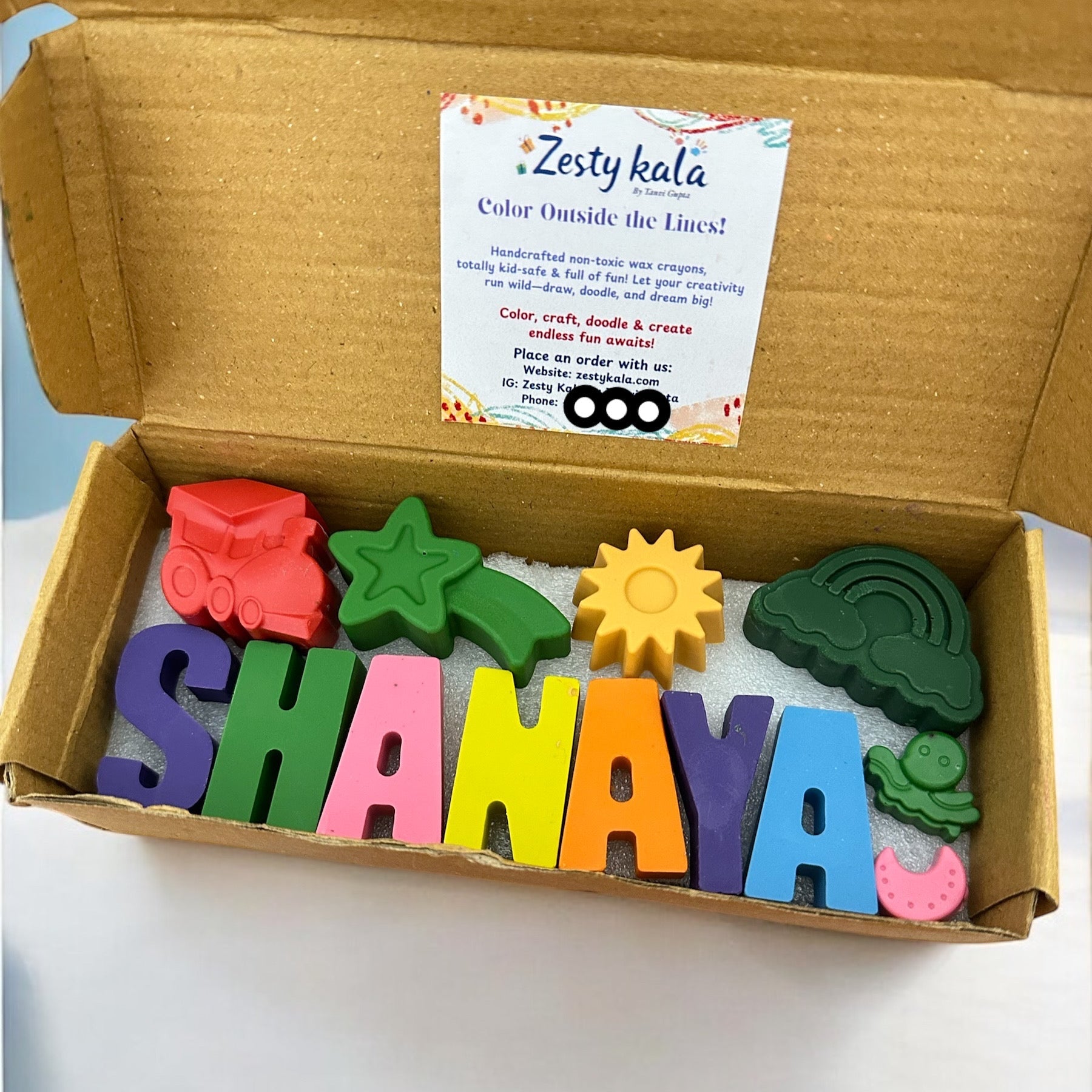 Color Pop Personalized Name Crayons - Zesty Kala