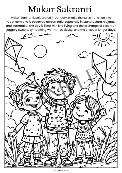 Indian Festivals! – A Fun - Filled Coloring Book for Kids - Zesty Kala