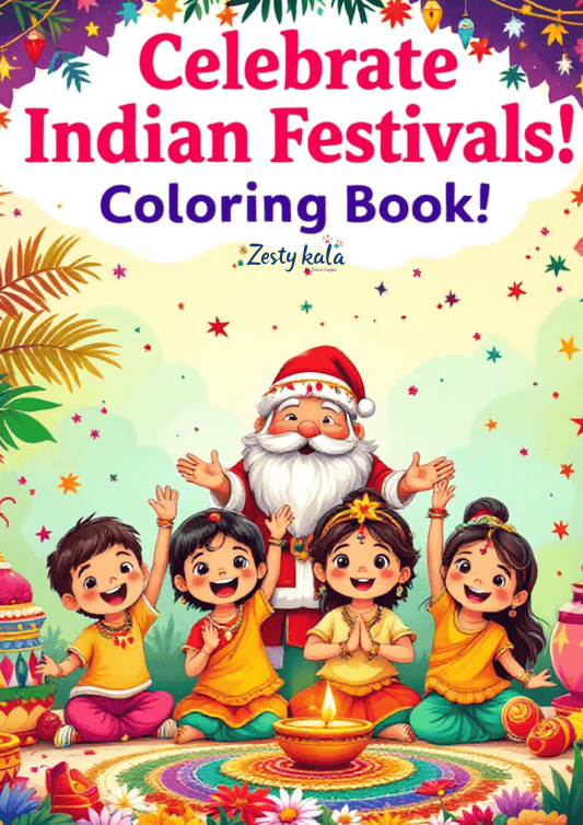Indian Festivals! – A Fun - Filled Coloring Book for Kids - Zesty Kala