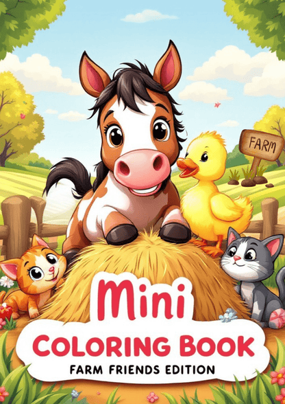 Mini Coloring Book - Farm Friends Edition - Zesty Kala
