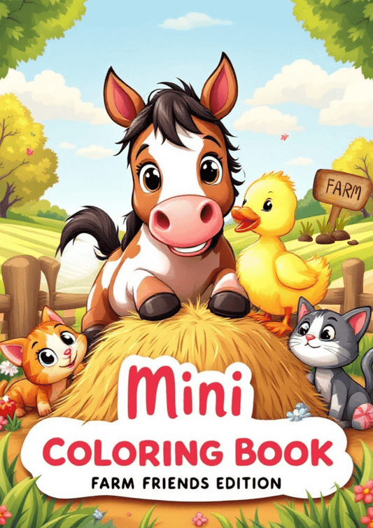 Mini Coloring Book - Farm Friends Edition - Zesty Kala