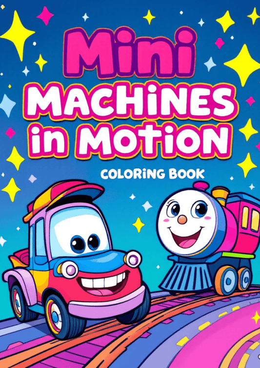 Mini Coloring Book - Mighty Vehicle Edition - Zesty Kala
