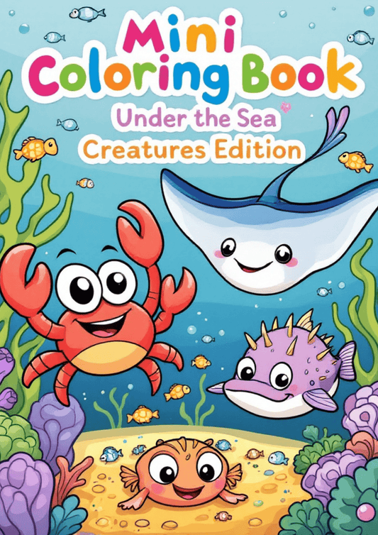 Mini Coloring Book – Under the Sea Creatures Edition - Zesty Kala