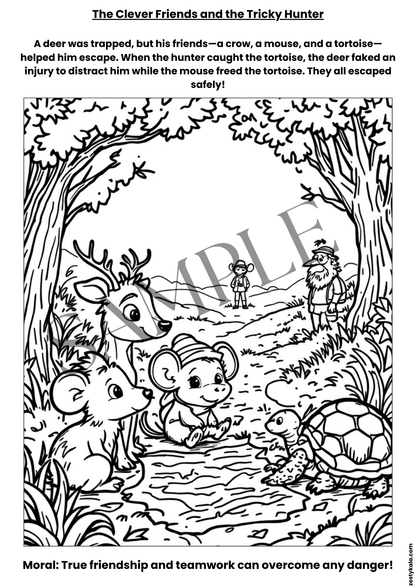 Panchtantra Tales: Coloring Book - Zesty Kala