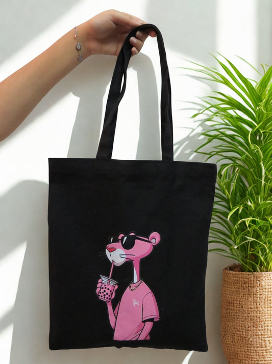 Sippin & Stylin Pink Panther Tote Bag - Zesty Kala