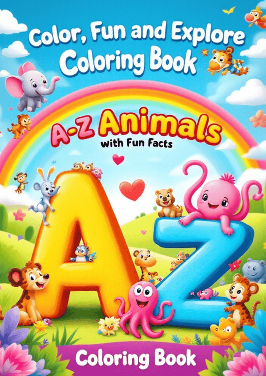 Wild Wonders A to Z: A Fun - Fact Coloring Adventure ! - Zesty Kala